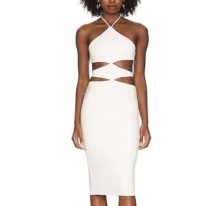 H:ours White Cutout Silvana Midi Dress Size XL